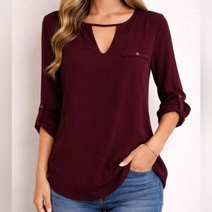 WOMENS PURPLE BLOUSE SIZE LARGE​​​​​